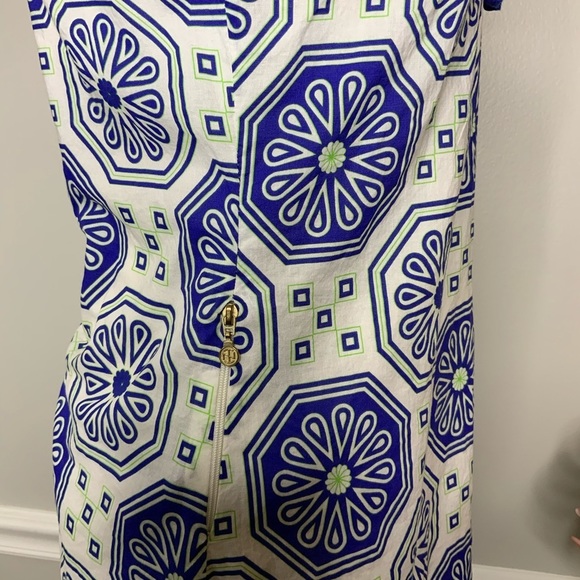 TRACY NEGOSHIAN Blue ruffle sleeveless dress - Picture 3 of 6